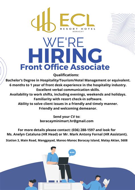 boracay hiring|Hiring a Front Office Assistant .
